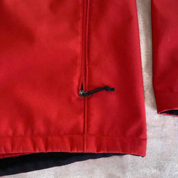 North Face Jacket Mens L Red Soft Shell Full Zip Hike Outdoor Jacket - Picture 5 of 9